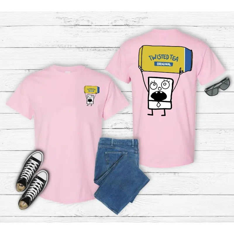 Doodlebob Twisted Tea Essential 2 Sides Printed Comfort Fabric Cotton