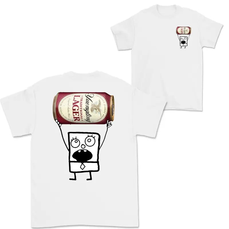 Doodlebob Yuengling Essential 2 Sided T-Shirt, Funny Drinking T-Shirt, Miler Lite T-Shirt ,For Men