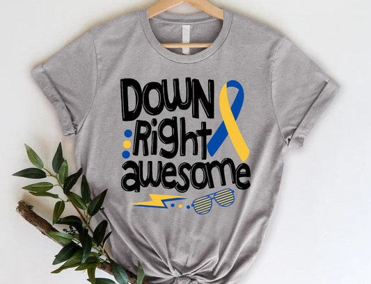 Down Syndrome Awareness Shirt 321 Shirt Down Right Awesome Tshirt World Down Syndrome Day Shirt Sped Teacher Down Syndrome Ribbon Shirt  sweater