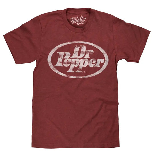 Dr Pepper Distressed Logo T-Shirt - Red graphic tee