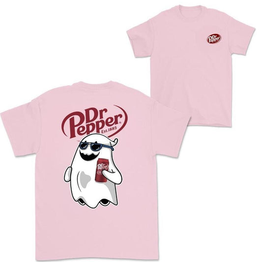 Dr Pepper Ghost Halloween 2 Sided T-Shirt for Men and Women - Trendy Halloween Shirt - Cotton