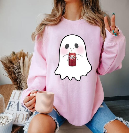 Dr Pepper Ghost Sweatshirt, Halloween Dr Pepper Sweatshirt, Cute Ghost Dr Pepper Sweatshirt, Dr Pepper Shirt, Dr Pepper  Lover Sweatshirt, Ghost Dr Pepper Shirt, Ghost Sweatshirt, Ghost Halloween Sweatshirt