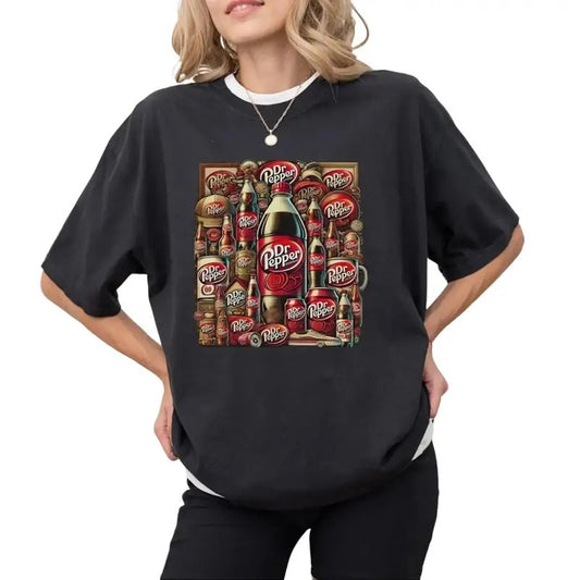 Dr Pepper Hallowen Coke Drinking Bottles T-Shirt, Hallowen Party Pepper Shirt, Available Sizes S to 3XL Top Womenswear Casual