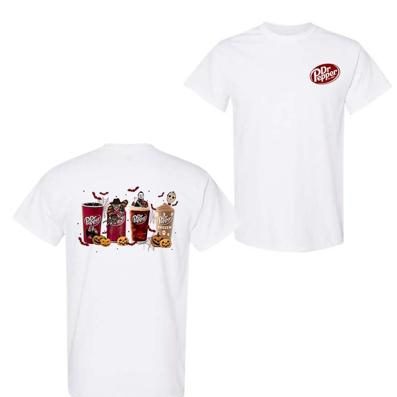 Dr Pepper Horror 2 Sided T-Shirt, Halloween T-Shirt For Men And Women, Trendy Shirt Hoodie, Sweatshirt | DripVista.com