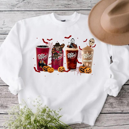 Dr Pepper Horror Halloween Hoodie , Sweatshirt & T-shirt , Halloween 2024 trend