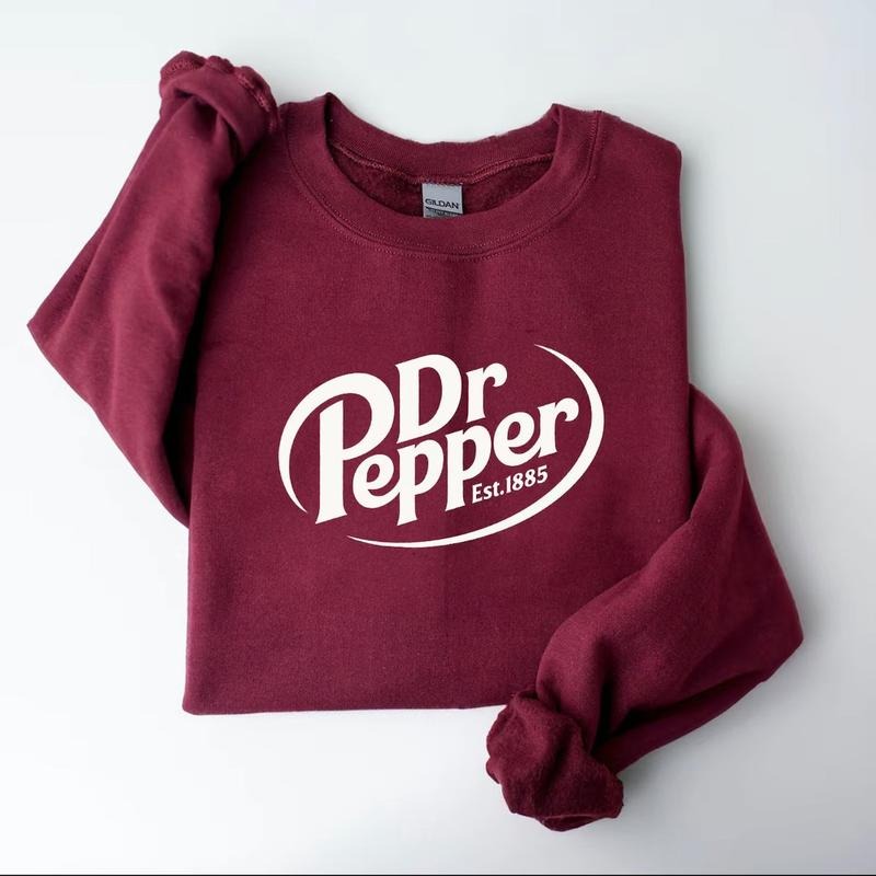 Dr Pepper Sweatshirt - Retro Soda Dr Pepper Gifts for Her - Crewneck Sweatshirt for Fall Womenswear Hoodie