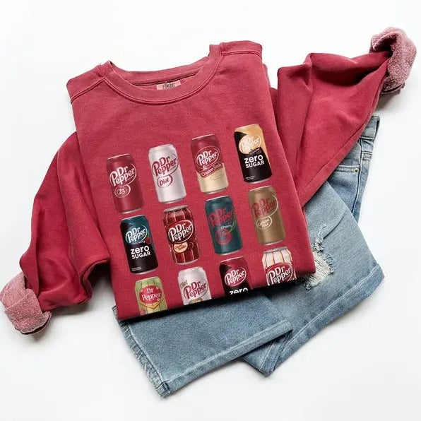 Dr Pepper Sweatshirt Vintage Soda Can - Pullover, Cotton, For Men And Women Perfect Gift