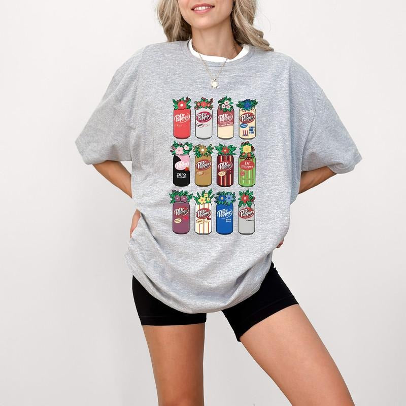 Dr Pepper T- Shirt, Cute Dr Pepper T-Shirt, Floral Dr Pepper Sweatshirt, Dr Pepper Bow Crewneck, Dr Pepper Pink Bow Shirt, Y2K Crewneck, Soda Shirt