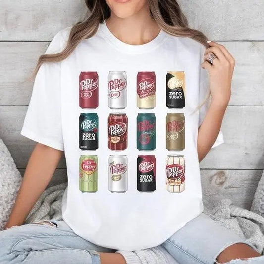 Dr Pepper T-Shirt, Soda Crew Neck Pop T-Shirt, , Funny Dumb Tee, Meme Shirt, Menswear Womenswear Streetwear, Graphic Movie Shirt