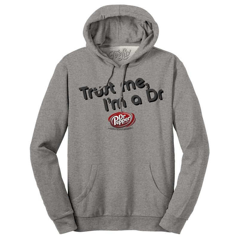 Dr Pepper Trust Me I'm a Dr Hooded Sweatshirt - Oxford Gray