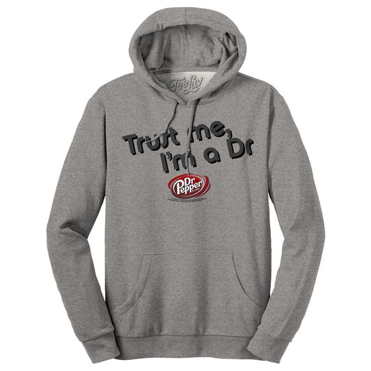 Dr Pepper Trust Me I'm a Dr Hooded Sweatshirt - Oxford Gray