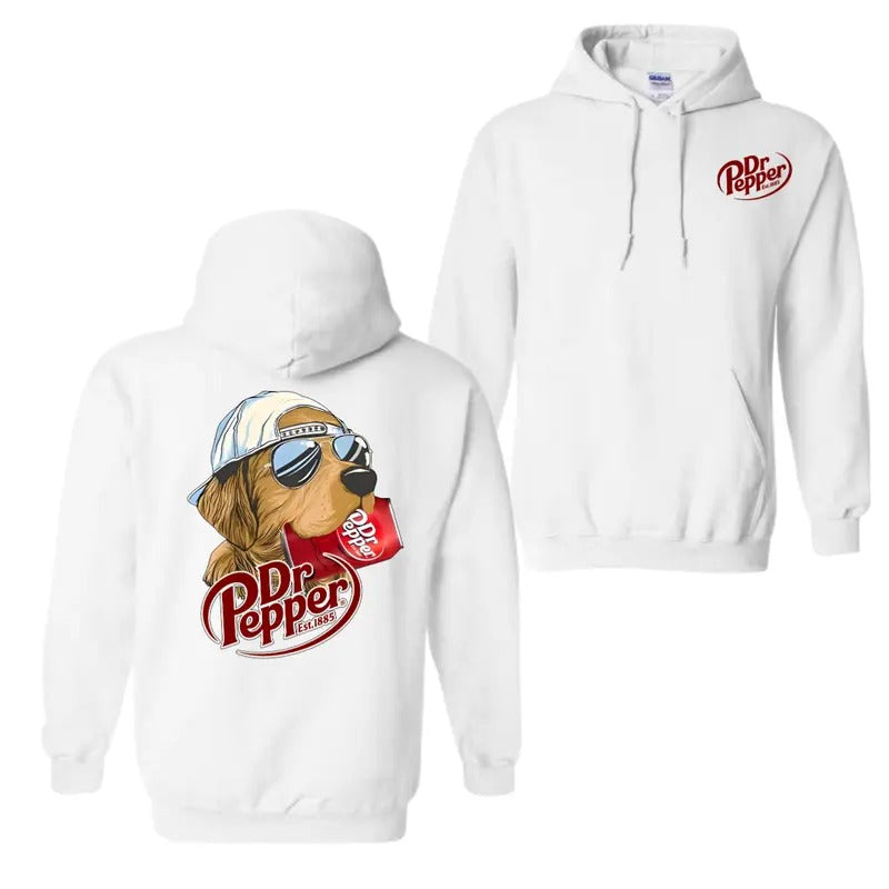 Dr. Pepper Golden Dog 2 Sided T-Shirt Sweatshirt Hoodie, Dr. Pepper Hoodie For Men, For Women | DripVista.com