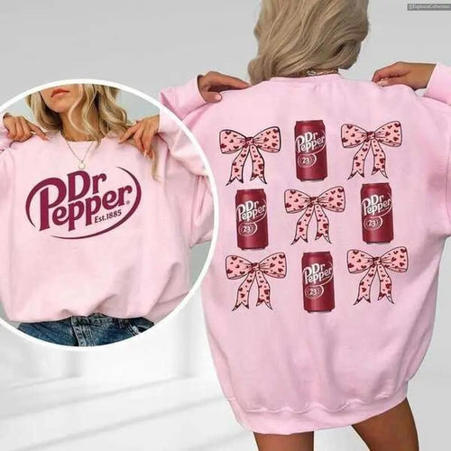 #DrPepper pink coquette bow 2 Sides SWEATER & T SHIRT, #Pepper lover, #Pepper Fan, Gift for love one , Global Trending...