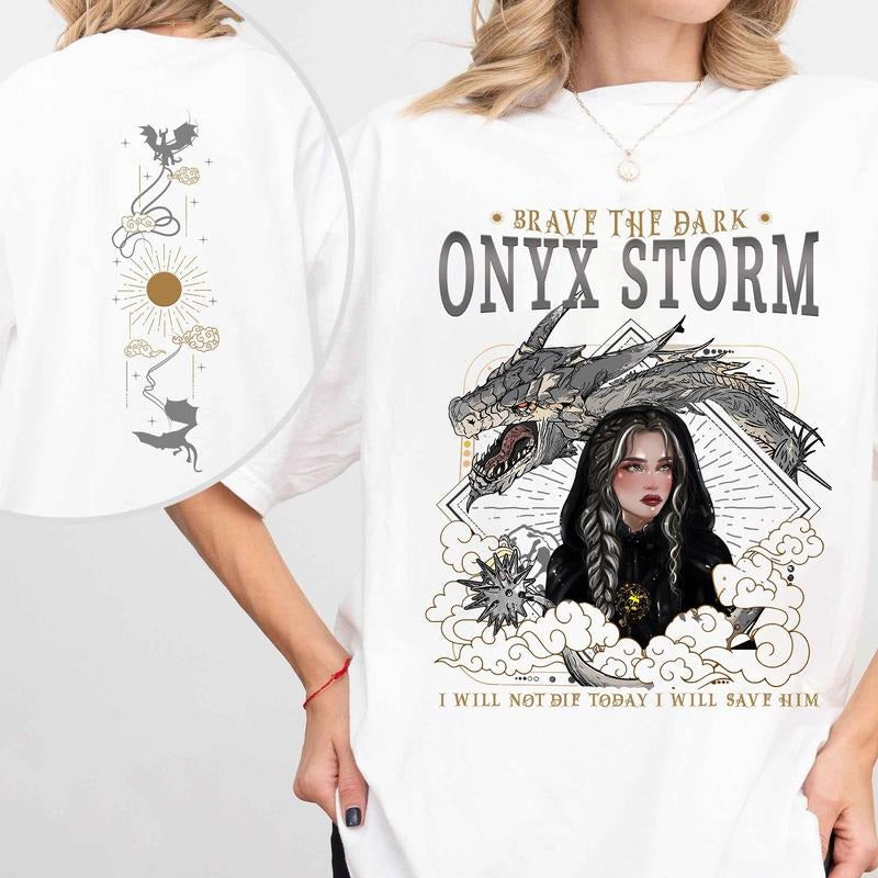 Dragon Rider 2 Sided Shirt, Xaden Riorson, Violet Sorrengail, War College Shirt,I Will Save Him, Violent Little Thing Shirt, Brave the Dark