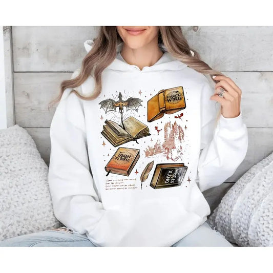 Dragon Rider Hoodie, Fourth Wing Series Sweatshirt For Fans, Book Merch Gift Shirt Fourth Wing, War College Sweatshirt, Unisex Sweater Pullover Tee