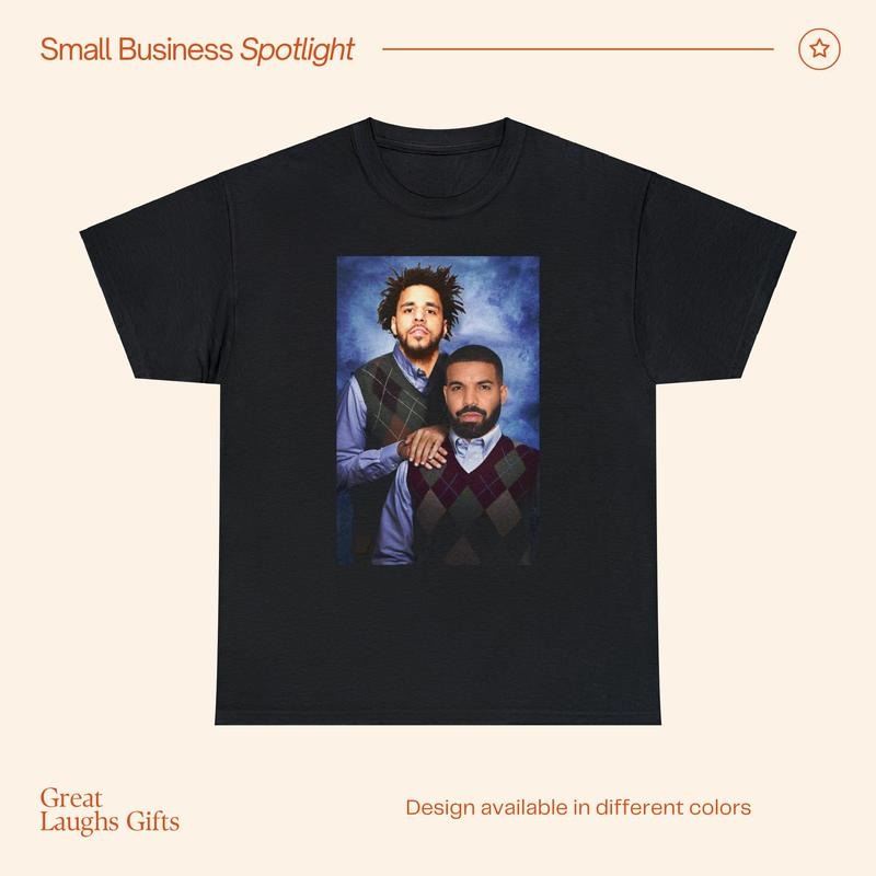 Drake J Cole Step Bros Funny T-Shirt, Christmas Gift Fathers Day Unisex Heavy Cotton Tee Jcole