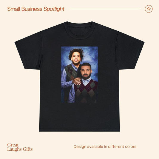 Drake J Cole Step Bros Funny T-Shirt, Christmas Gift Fathers Day Unisex Heavy Cotton Tee Jcole