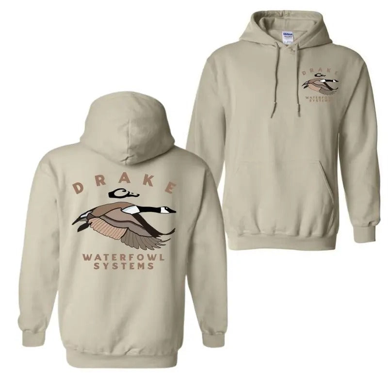 Drake Waterflow Systems Duck Hunt 2 Sides Unisex Hoodie - Sweater - T-shirt Sweatshirt | DripVista.com