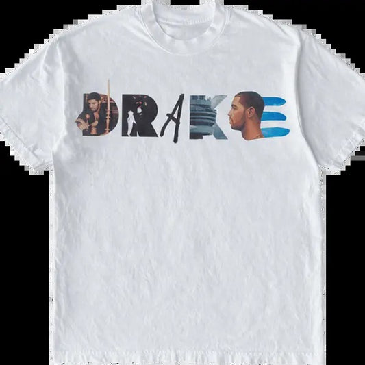 Drakee Text Album T-Shirt Graphic Vintage Tee 100% Cotton For Men For Women Menswear Soft