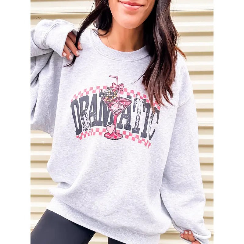 Dramatic Martini Graphic Top