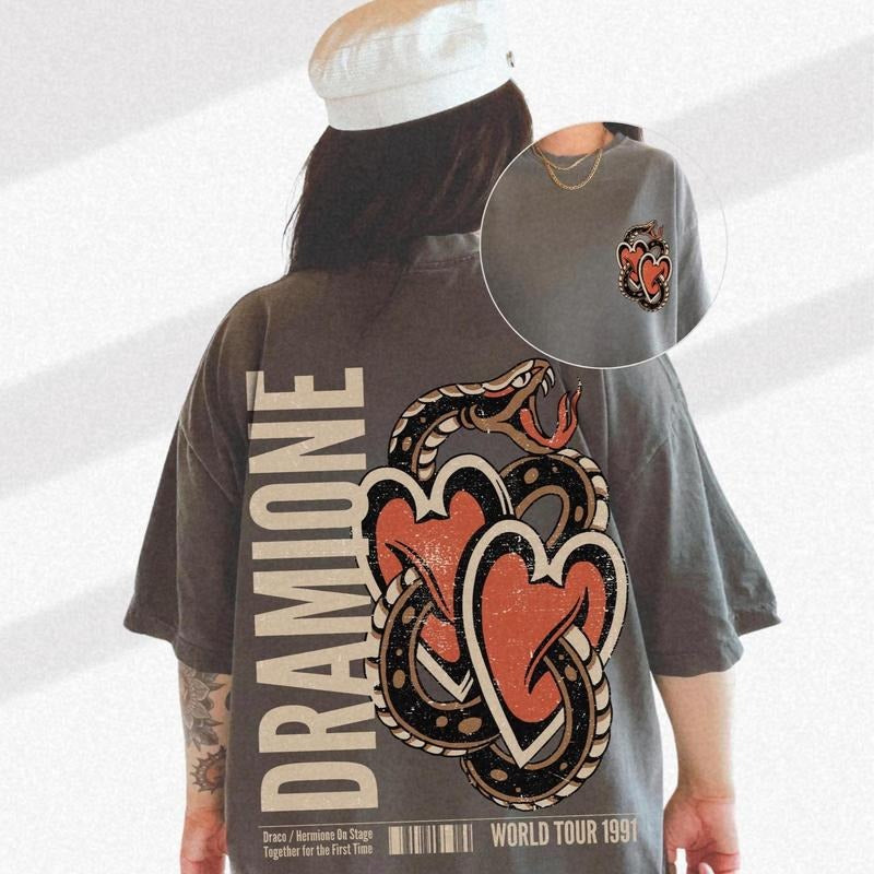 Dramione Tee UNISEX Comfort Colors Manacled Shirt Dracotok Hermione Tee Oversized T Shirt Potter Fanfic T Dramione Merch Universal Vacation