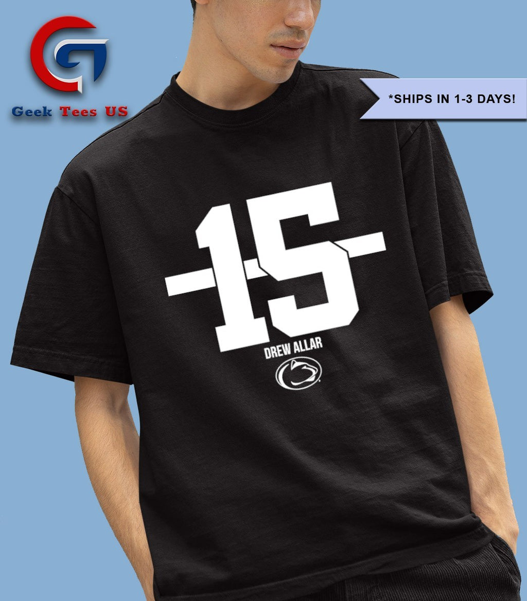 Drew Allar 15 Penn State Nittany Lions Football stripe shirt