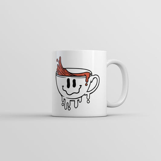 Dripping Melting Smiling Coffee Cup Mug Funny Novelty Gift Cup-11oz Funny Coffee Mugs Ceramic Printed Drinkware Cup