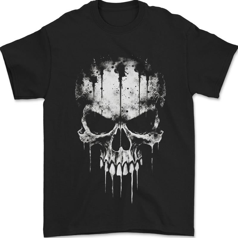 Dripping With Evil Skull Goth Gothic Heavy Metal Mens T-Shirt Cotton Made in USA Hoodie, Sweatshirt | DripVista.com