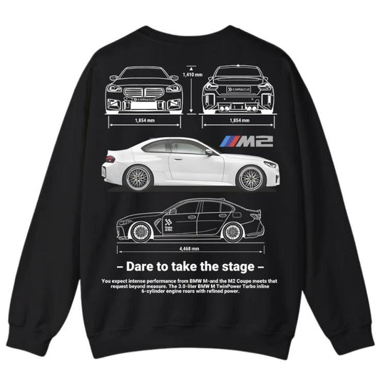 Drive in Style: Car-Themed Sweater, G87 M2 Black Sweatshirt, G87 M2 Technical Specs Sweatshirt, Racing Shirt, Sport Car Shirt Menswear Top Streetwear