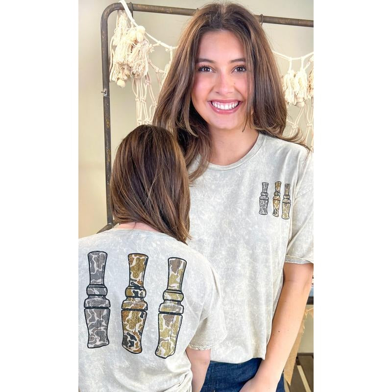 Duck Calls Mineral Washed Graphic Shirt Hoodie, Sweatshirt | DripVista.com