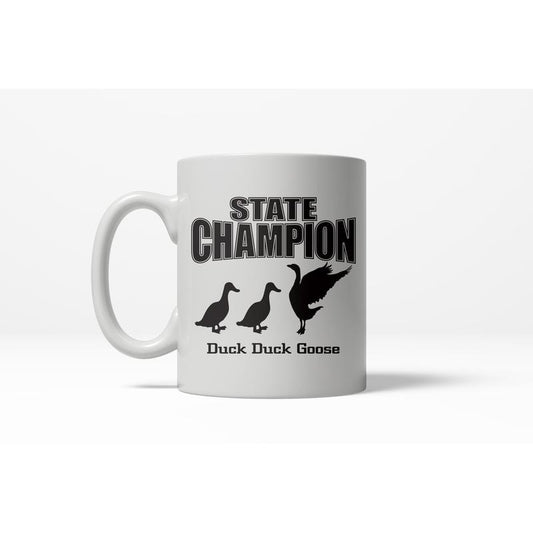 Duck Duck Goose State Champion Funny Game Coffee Ceramic Drinking Mug  - 11oz Funny Coffee Mugs Ceramic Printed Drinkware Cup