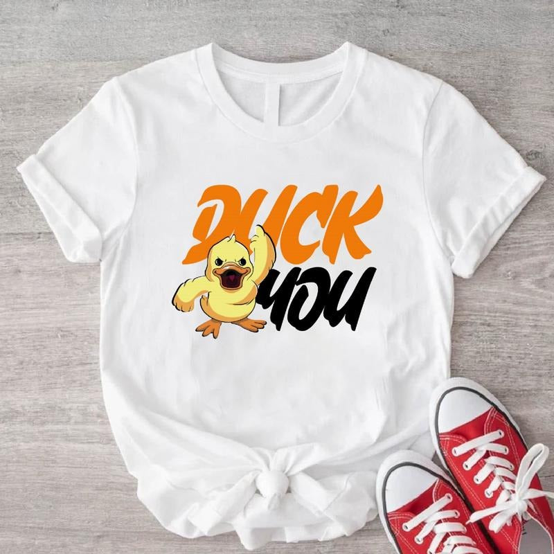 Duck You T-Shirt, Unisex Funny Saying Duck Shirt, Annoyed Duck Gift Tee, Humorous Bird Shirt, Duck Lovers Gift Tee.