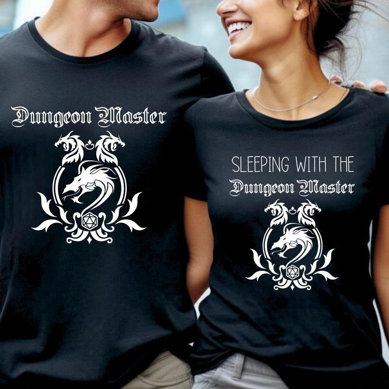 Dungeon Master And Sleeping With The Dungeon Master Matching Shirt, Dragons Graphic Tee, Fantasy Shirt T881