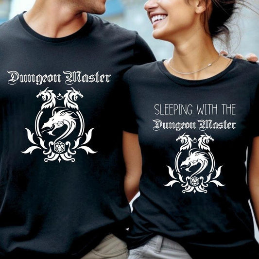 Dungeon Master And Sleeping With The Dungeon Master Matching Shirt, Dragons Graphic Tee, Fantasy Shirt T881