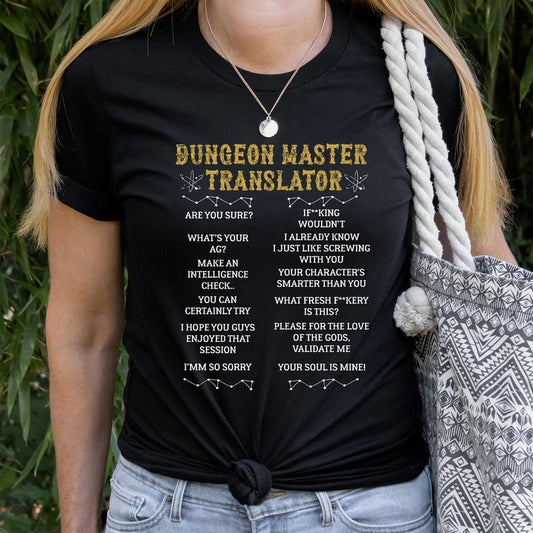 Dungeon Master Shirts, Dungeon Master Translator TShirt,Dungeons And Dragons Sweatshirt,Rpg Game Shirt,Tabletop Games Tee,Role Playing Tee