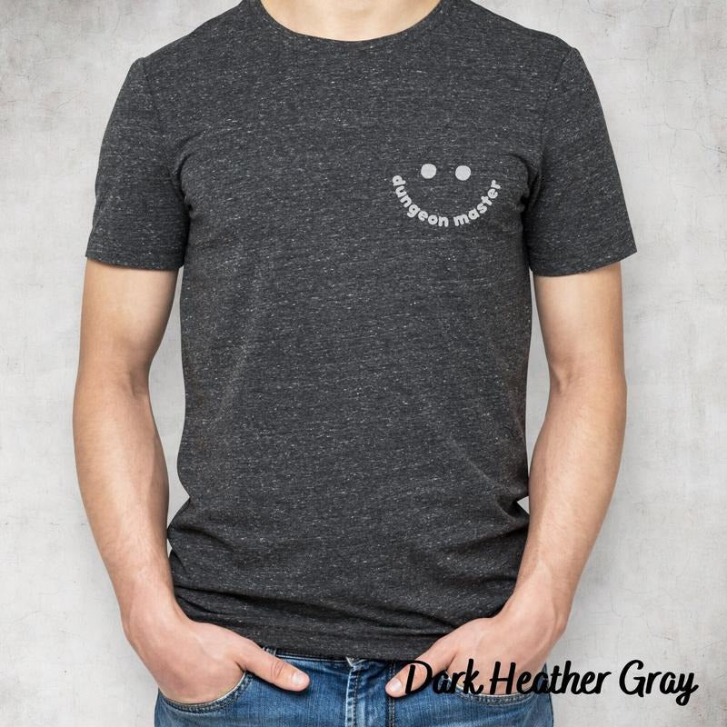 Dungeon Master Short Sleeve Tee, Dnd Shirt Gift, Dungeon And Dragons Smiley Tshirt Present, Dm Campaign Gift, Tabletop Games, Role Playing