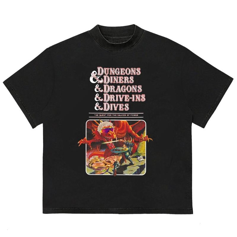 Dungeons & Diners & Dragons & Drive-ins & Dives T-Shirt Cool Gift for Him Hoodie, Sweatshirt | DripVista.com