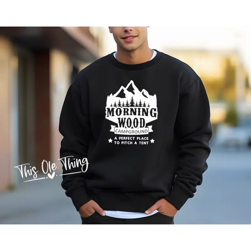 Durable Men'WB shield Morning Wood Camping Crewneck for Outdoor Activities Menswear FOG T-Shirts, Hoodie, Sweatshirt