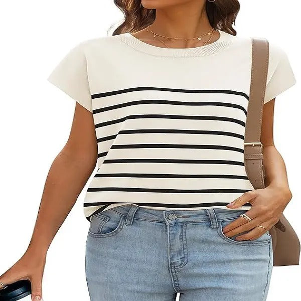 ETCYY Batwing Short Sleeve Fall Crewneck Tee Knit Casual Loose Shirts aerie shoulder Knitwear Womenswear cardigan...