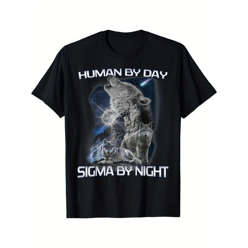 EWH Human By Day Sigma By Night Alpha Wolf Men And Women T-Shirt Made in USA Hoodie, Sweatshirt | DripVista.com