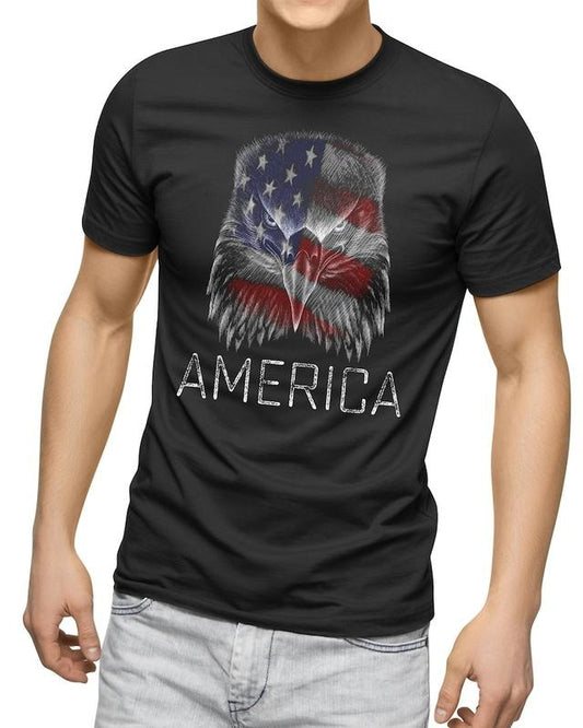 Eagle Flag USA Men T Shirt Patriotic T-shirt Style Eagle American Flag T-shirt American Flag Shirts Graphic Patriotic Shirts For Men