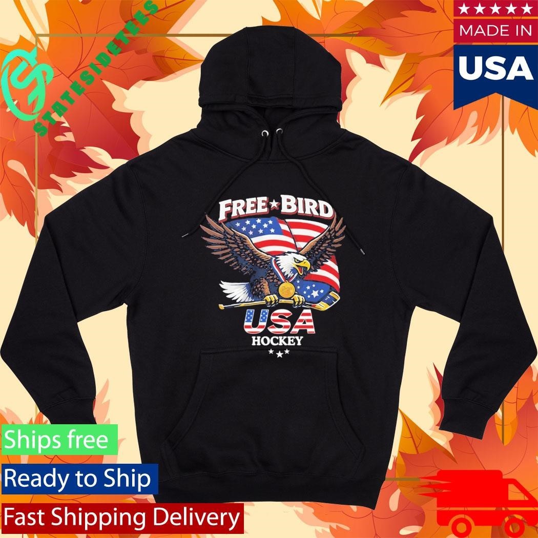 Eagle Free Bird Usa Hockey Shirt
