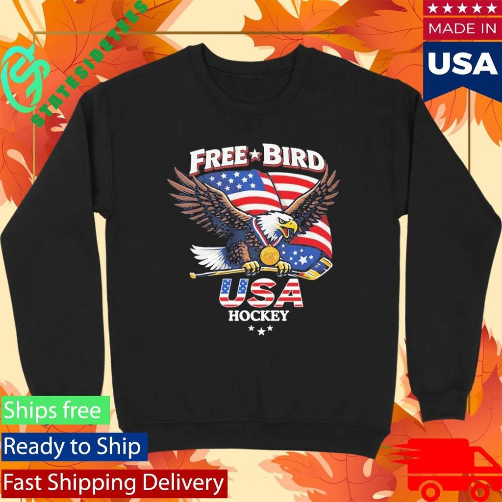 Eagle Free Bird Usa Hockey Shirt