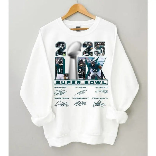Eagle Super Bowl LIX 2025 Champion Sweatshirt, Unisex T-Shirt, Football Fan Gift, Menswear Womenswear Cotton Crewneck