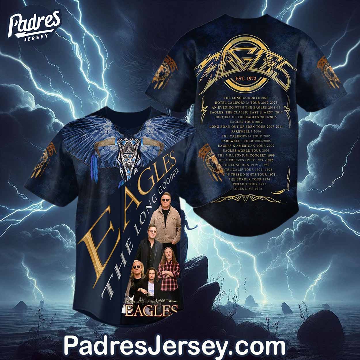 Eagles The Long Goodbye Baseball Jersey - Padres Jersey Oasis: Elevate Your Baseball Style Game