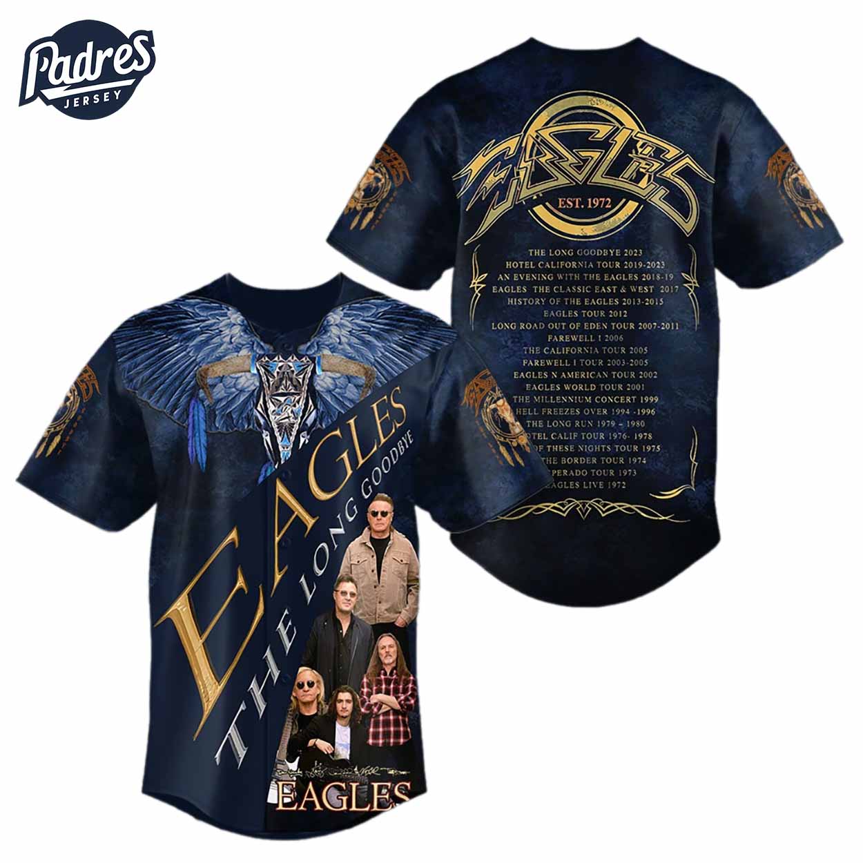Eagles The Long Goodbye Baseball Jersey - Padres Jersey Oasis: Elevate Your Baseball Style Game