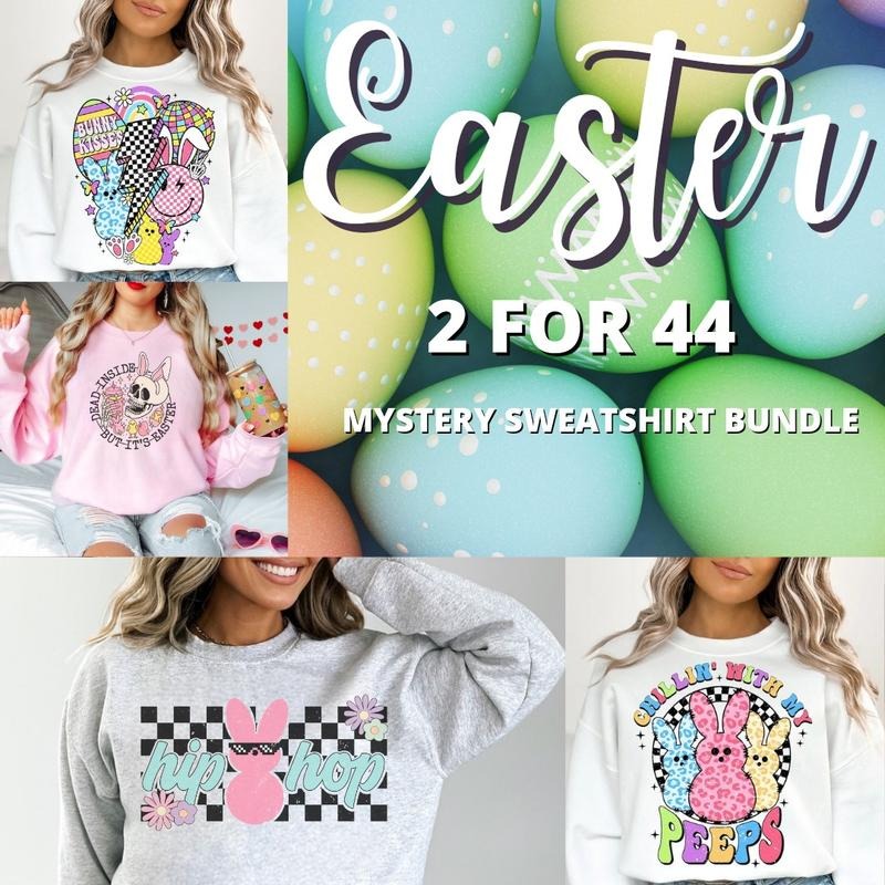 Easter 2 Sweatshirt Bundle , Super cute Gildan unisex brand T-Shirts, Hoodie | DripVista.com