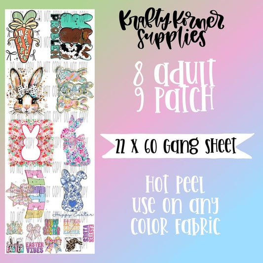 Easter 2.0 DTF Transfer Gang Sheet, 22 x 60