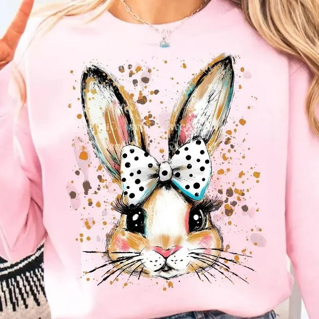 Easter Airbrush Bunny DTF Transfers - THIS IS NOT A SHIRT