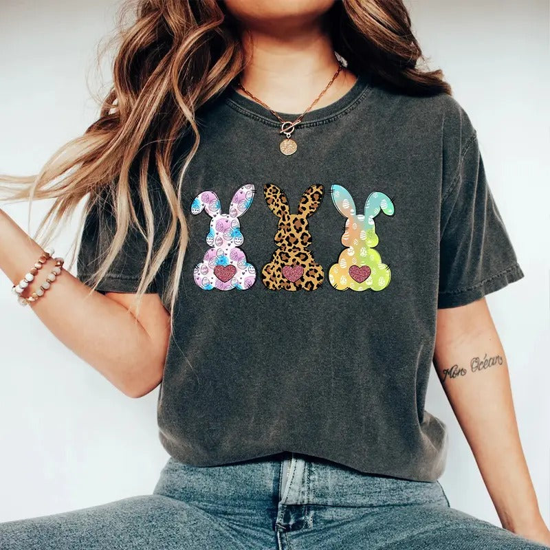 Easter Bunny Shirt - Cute Rabbit Design T-Shirt - Spring Celebration Tee for Easter Hoodie, Sweatshirt | DripVista.com